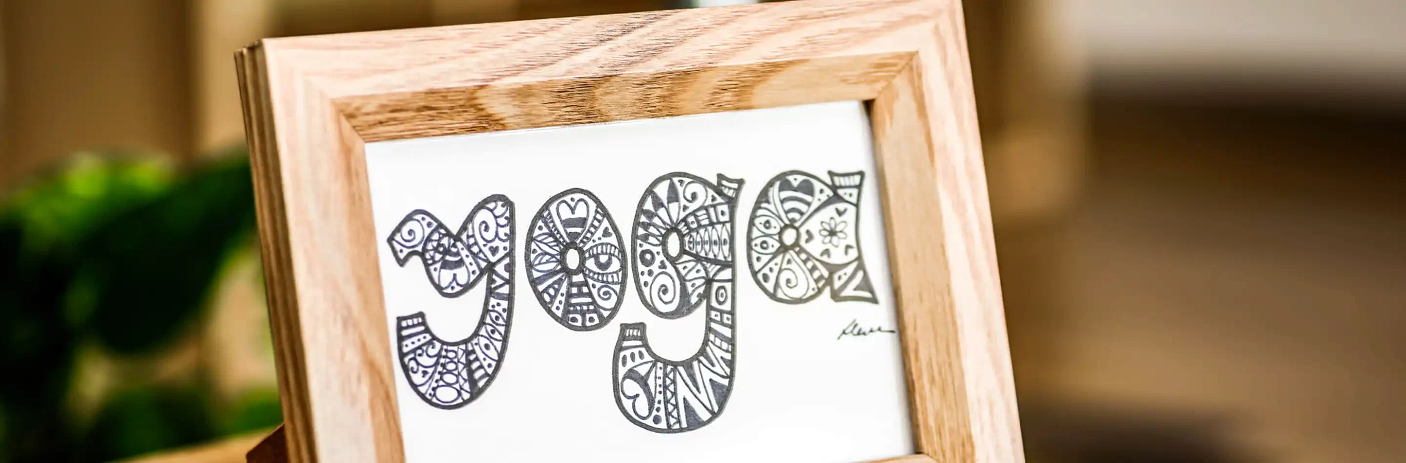 A welcoming yoga sign